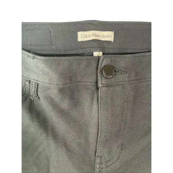 Calvin Klein Jeans Women's Ankle Skinny Pants Black 6 - Picture 2 of 6